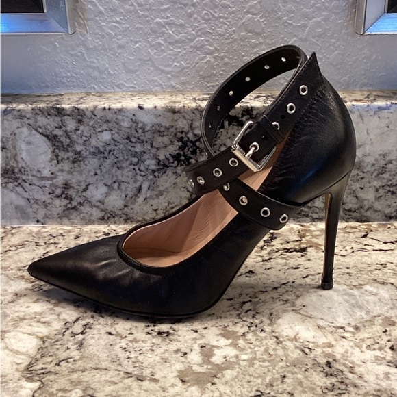 Valentino Love Latch Ankle Wrap leather Pump heels Black nero size 36 - Picture 4 of 17